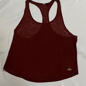 ALO Yoga Black Cherry Racerback Tank Top XS